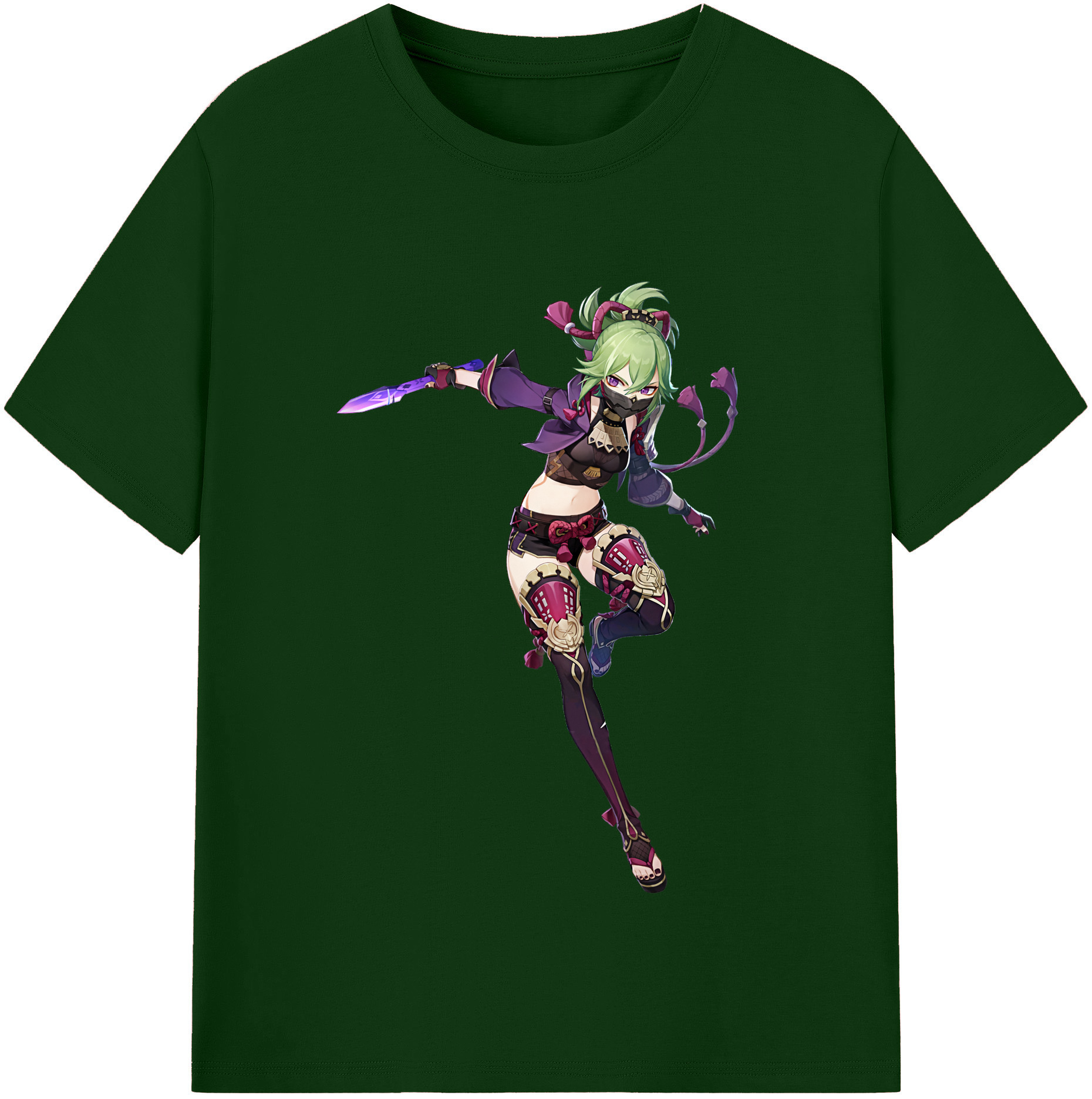 げんし神  久岐忍 くき しのぶ genshin Kuki Shinobu 綿100％半袖Tシャツ（フロントプリント）